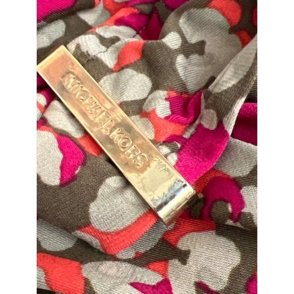 Michael Kors Women Multicolored Draped Neck Ruched Sleeveless Top Size S - Picture 10 of 11